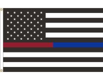 3'x5' Thin Red-Blue Line U.S. Outdoor Flag